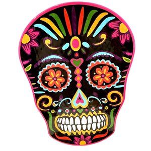 Day of the Dead Halloween Sugar Skull Serving Tray Food Platter Holiday Party